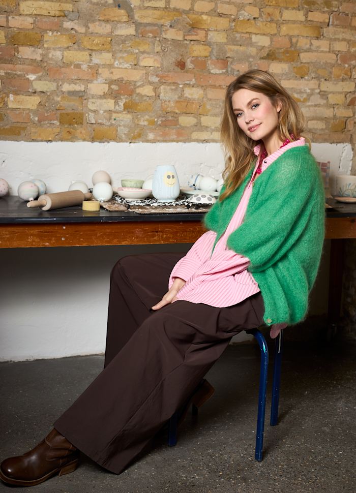 BLACK COLOUR Bjoerk Cardigan Vibrant Green