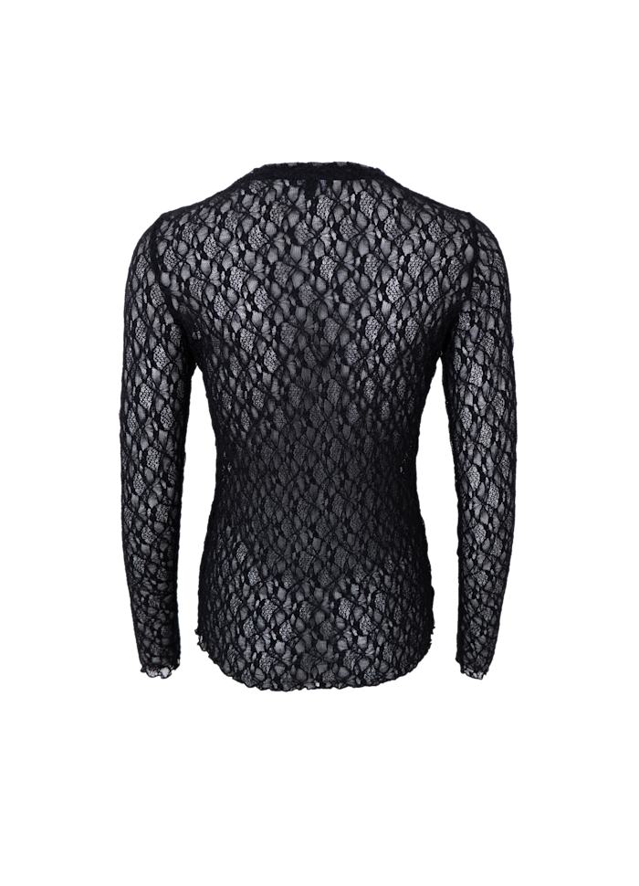 Black Colour Cecily Lace Top - Black