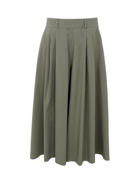 Black Colour Davina Split Skirt Army
