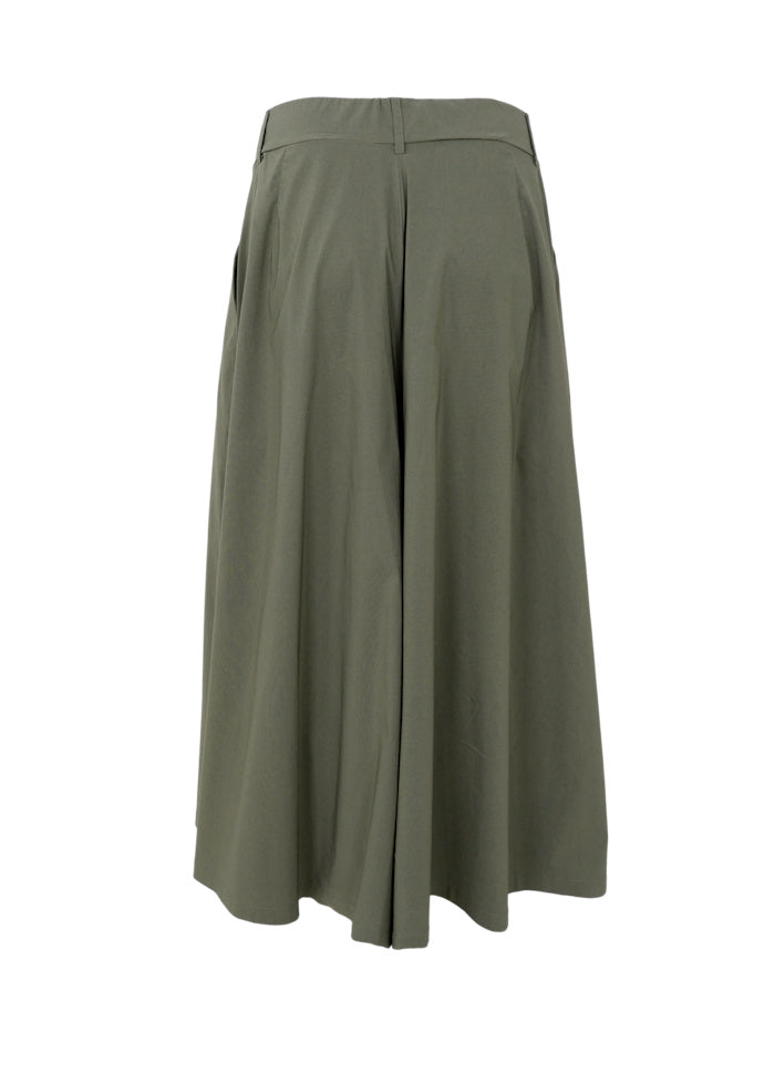 Black Colour Davina Split Skirt Army