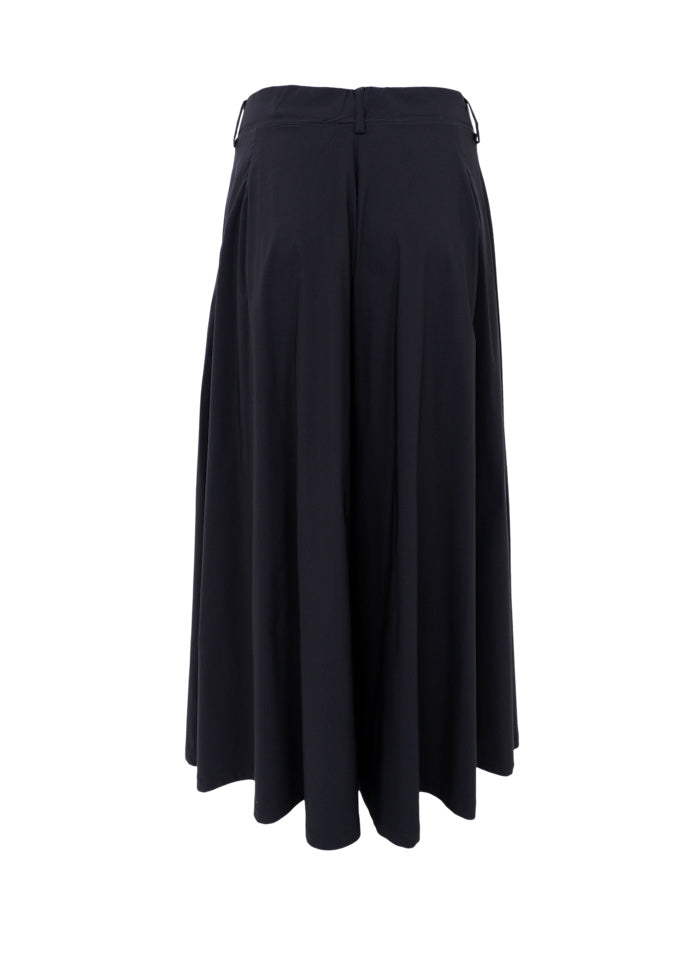 Black Colour Davina Split Skirt Black