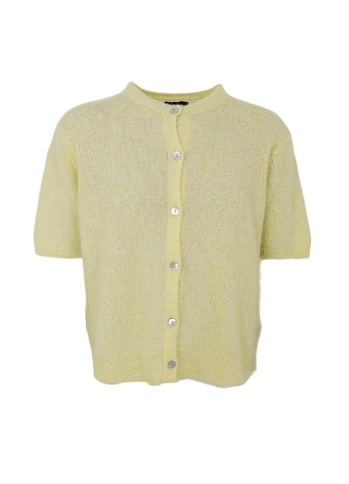 Black Colour Dell Lemon Short Sleeve Cardigan