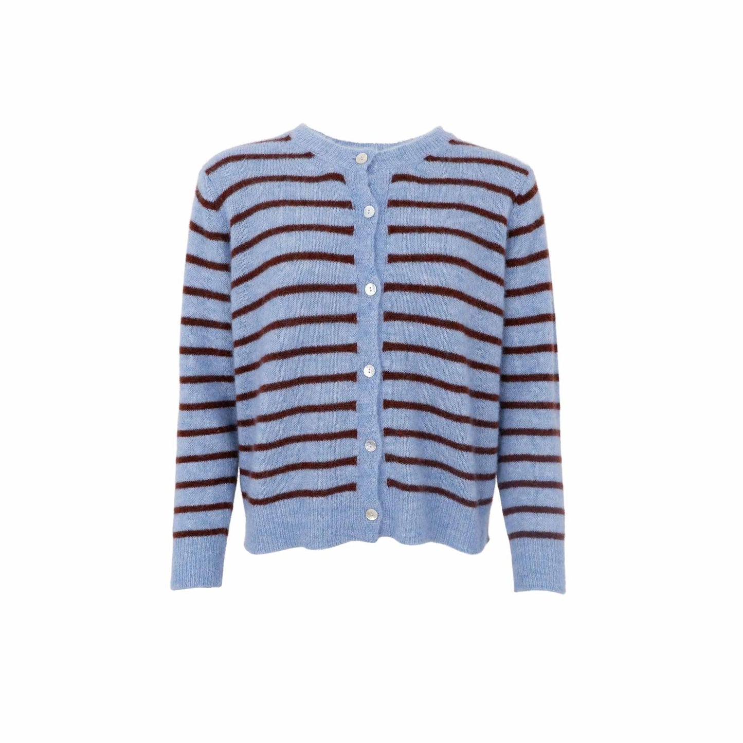 Dell Blue Striped Cardigan by Black Colour