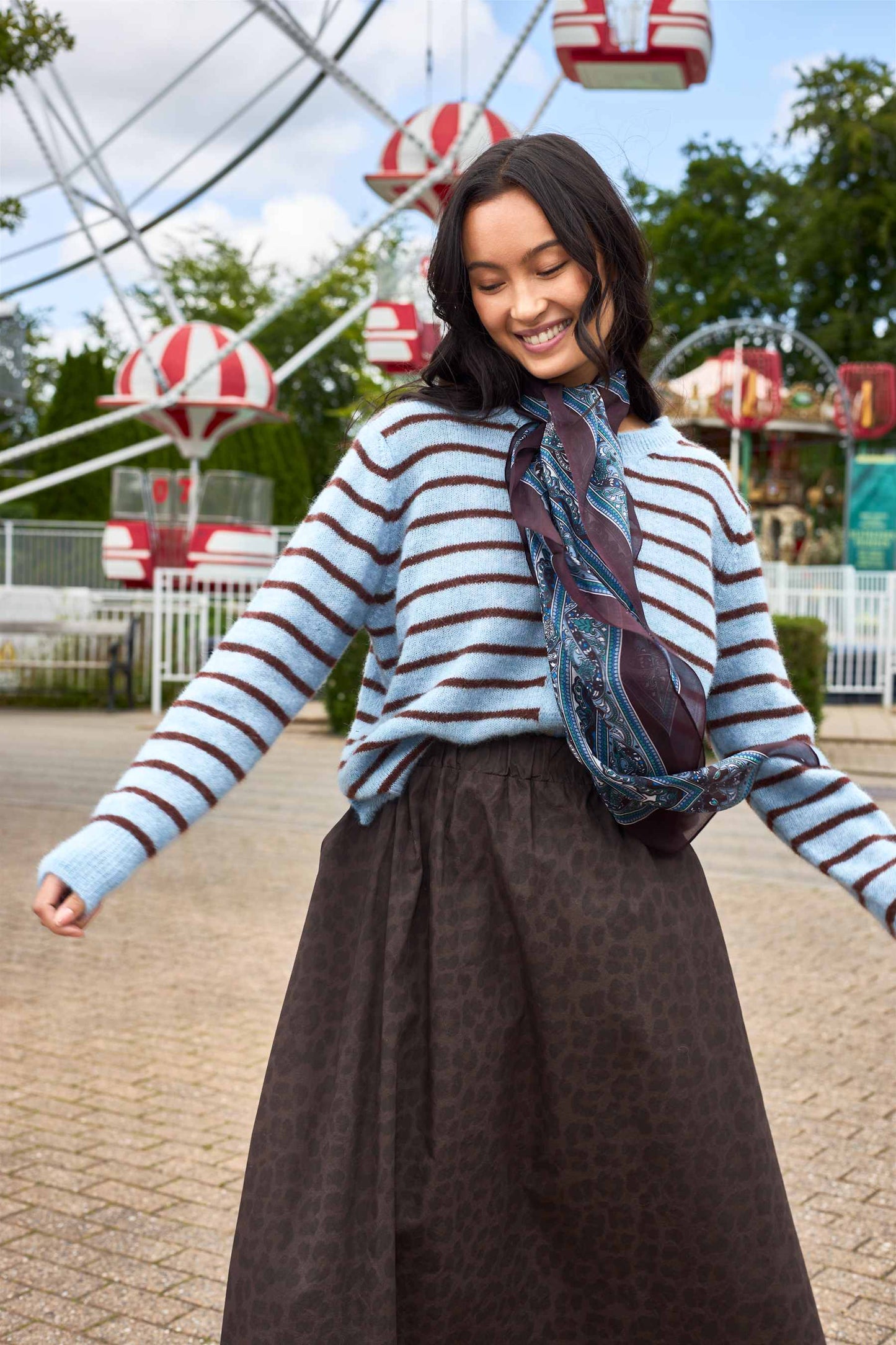 Arianna Silk Scarf by Black Colour