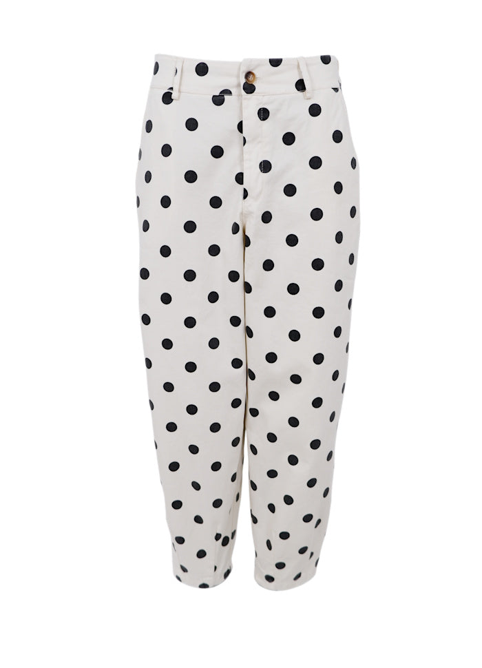 BLACK COLOUR Ellie Barrel Polka Trouser