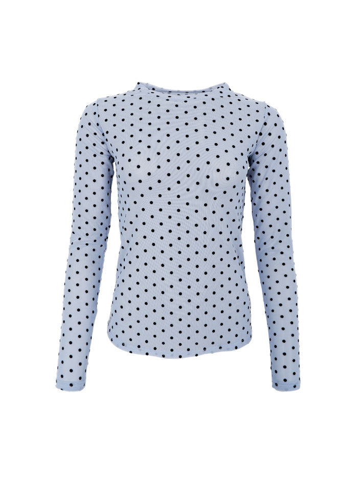 Black Colour Jennie Blue Mesh Top
