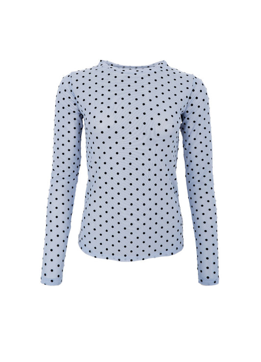 Black Colour Jennie Blue Mesh Top