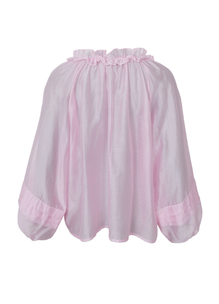 Black Colour Linda Blouse Light Pink
