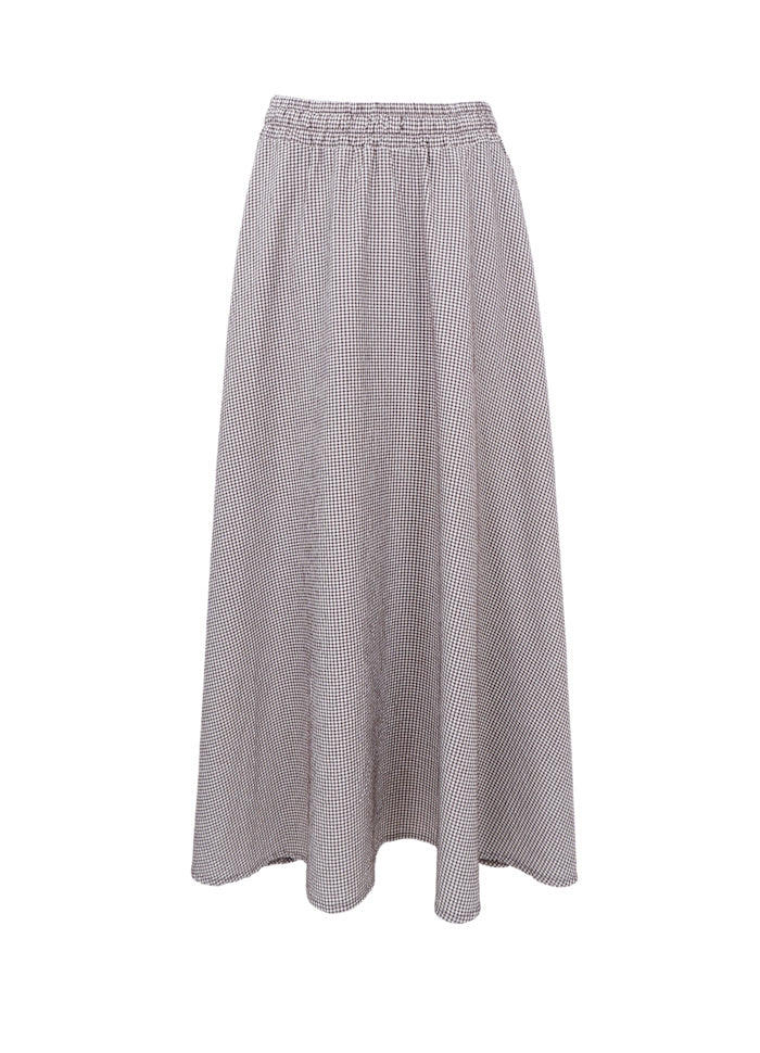 Black Colour Manon Check Skirt
