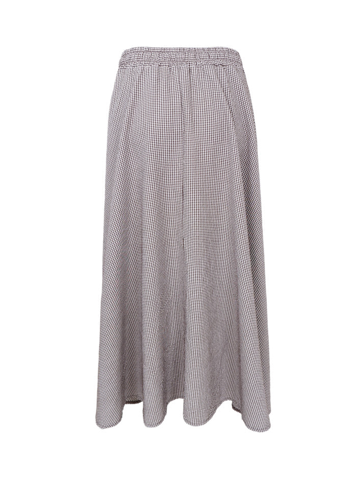 Black Colour Manon Check Skirt