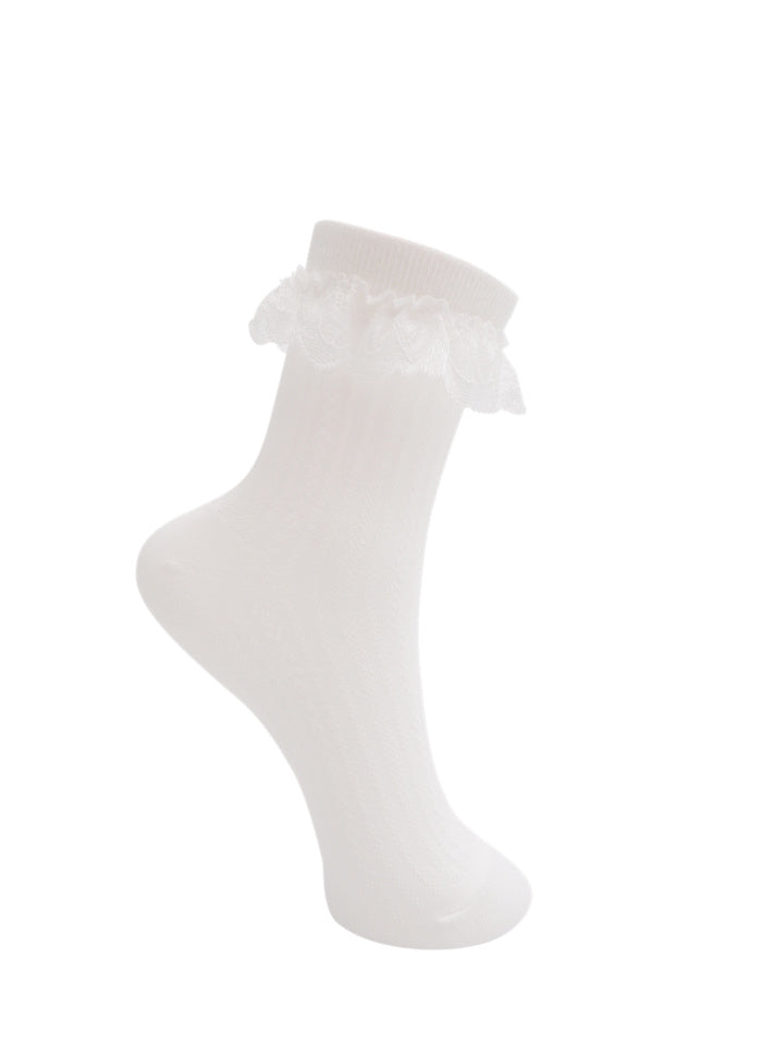 Black Colour Mildred Lace Sock