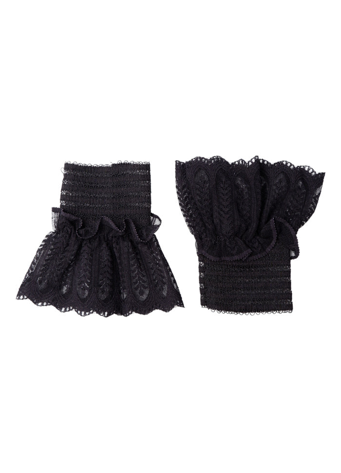 Black Colour Reeva Lace Cuff - Black