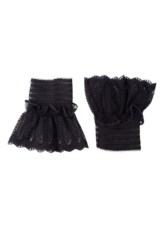 Black Colour Reeva Lace Cuff - Black