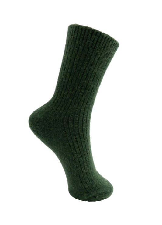 Ronja Wool Socks - Forest Green by Black Colour