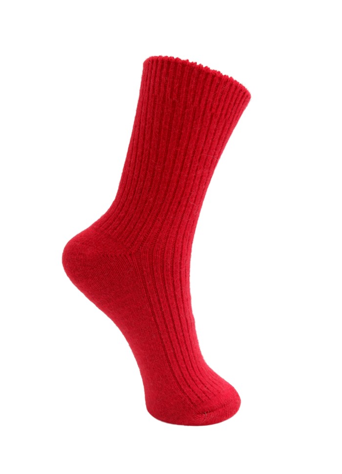 Ronja Red Wool Socks