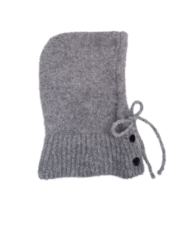 Willow Knitted Hood by Black Colour