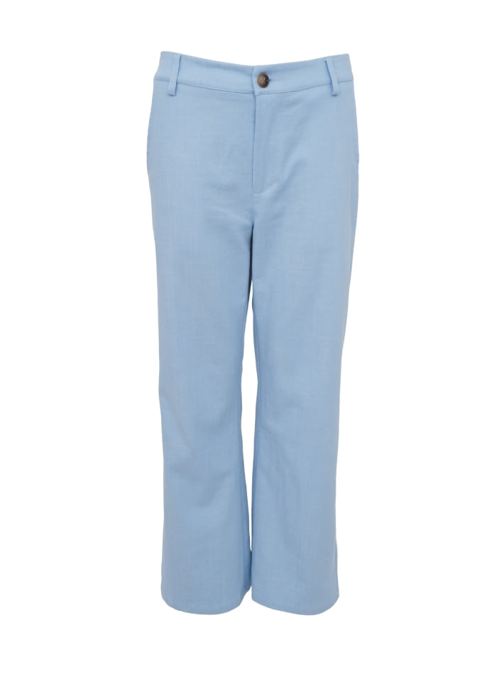 Box Wide Leg Trouser - Light Blue by Black Colour