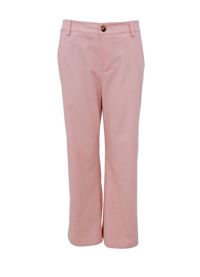 Box Wide Leg Trouser - Rose by Black Colour