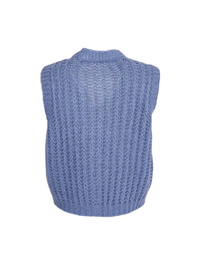 Casey Knitted Vest by Black Colour