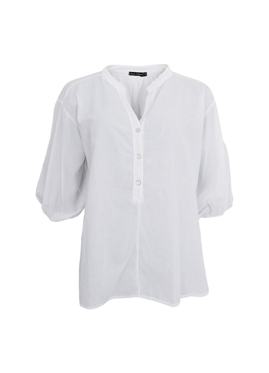 Collie White Cotton Shirt by Black Colour