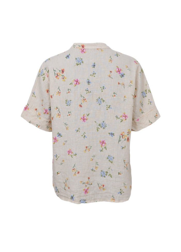 Melina Linen Shirt by Black Colour