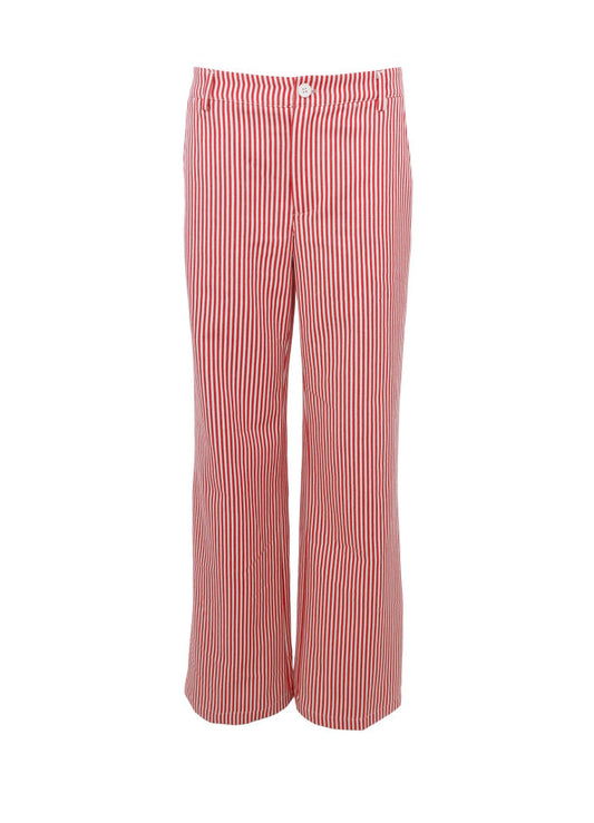 Montreal Red Stripe Trouser by Black Colour