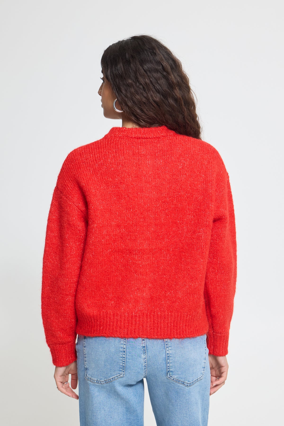 ICHI Belablue Cardigan Poinsetta