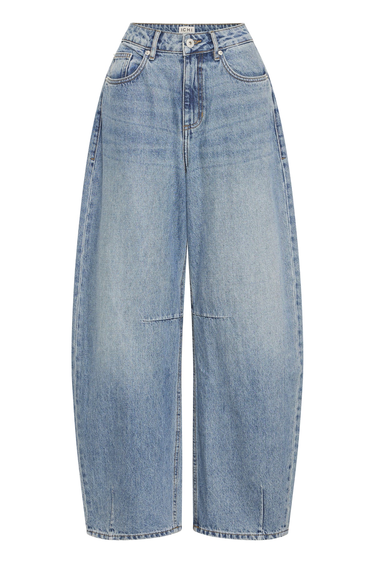 ICHI Ihmilana Balloon Pant Washed Medium Blue