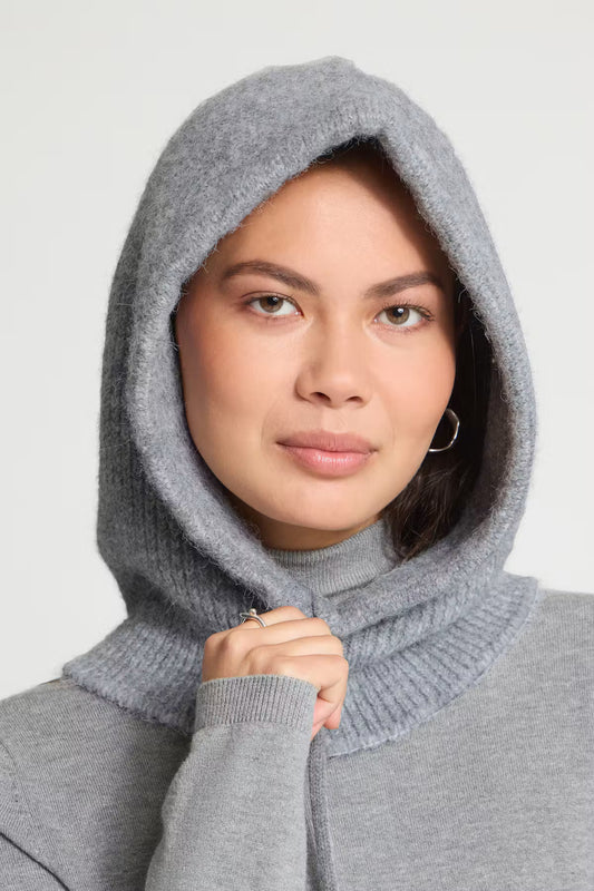 ICHI Gunilla Hood - Grey Melange
