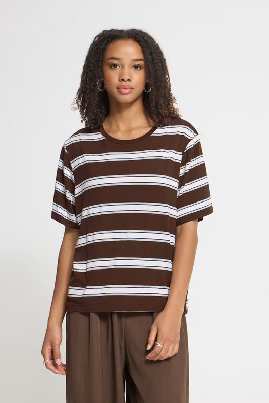 ICHI Rebetta Tee Chicory Coffee/Celestial Blue