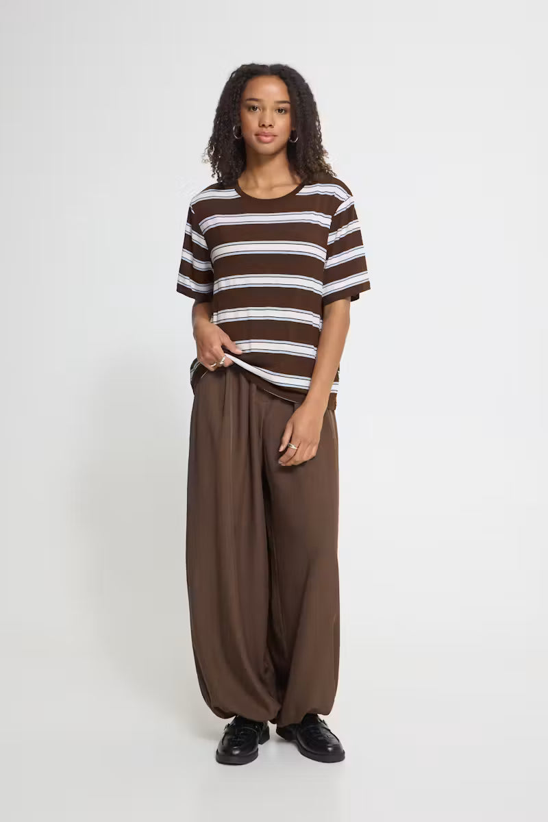 ICHI Rebetta Tee Chicory Coffee/Celestial Blue