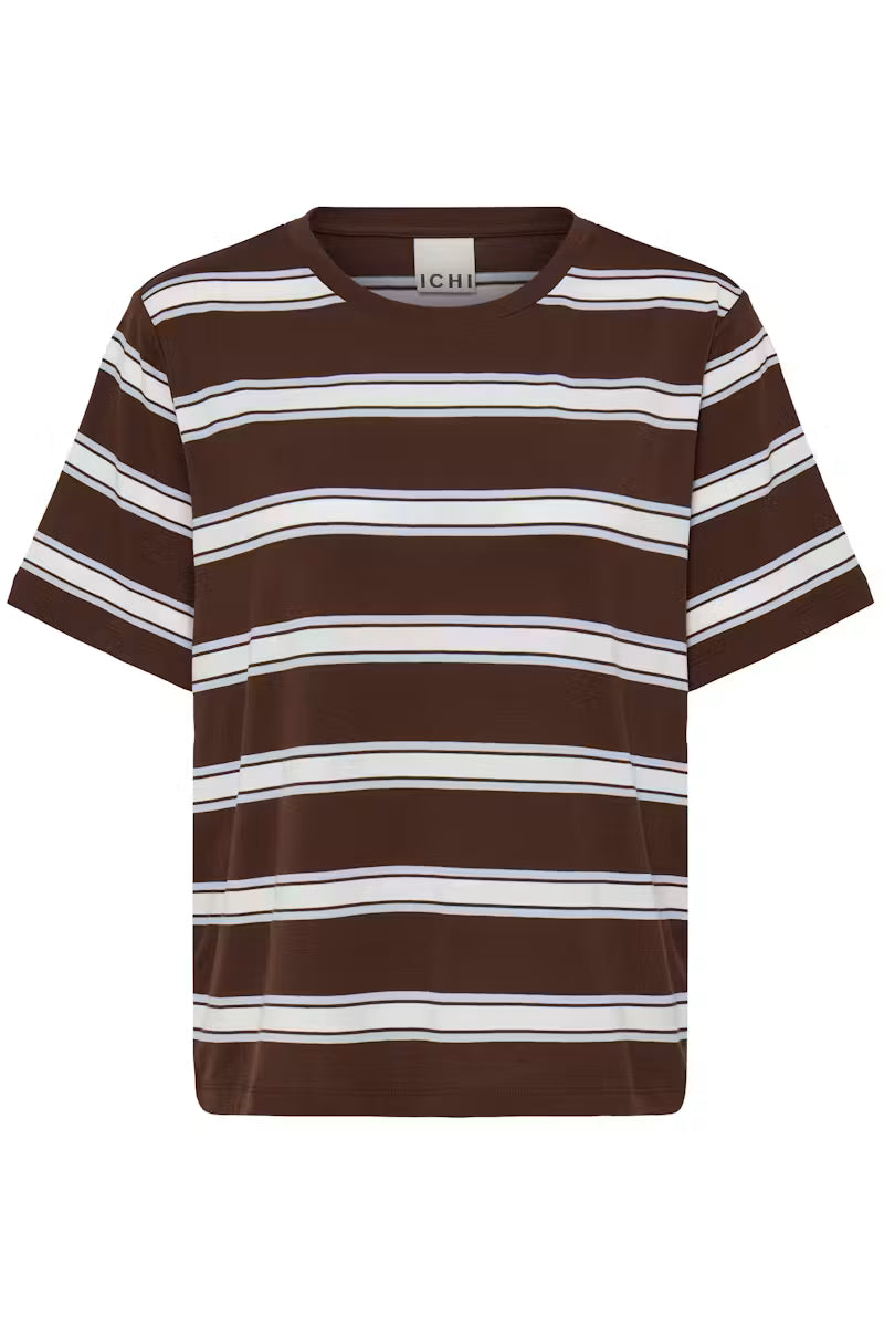 ICHI Rebetta Tee Chicory Coffee/Celestial Blue