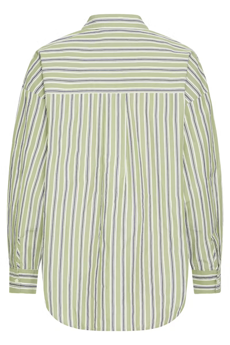 Fluca Shirt Green Stripe by ICHI