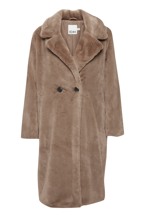 Haya Faux Fur Coat by ICHI