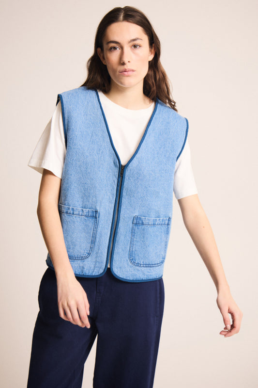 Hiramo Denim Waistcoat by ICHI