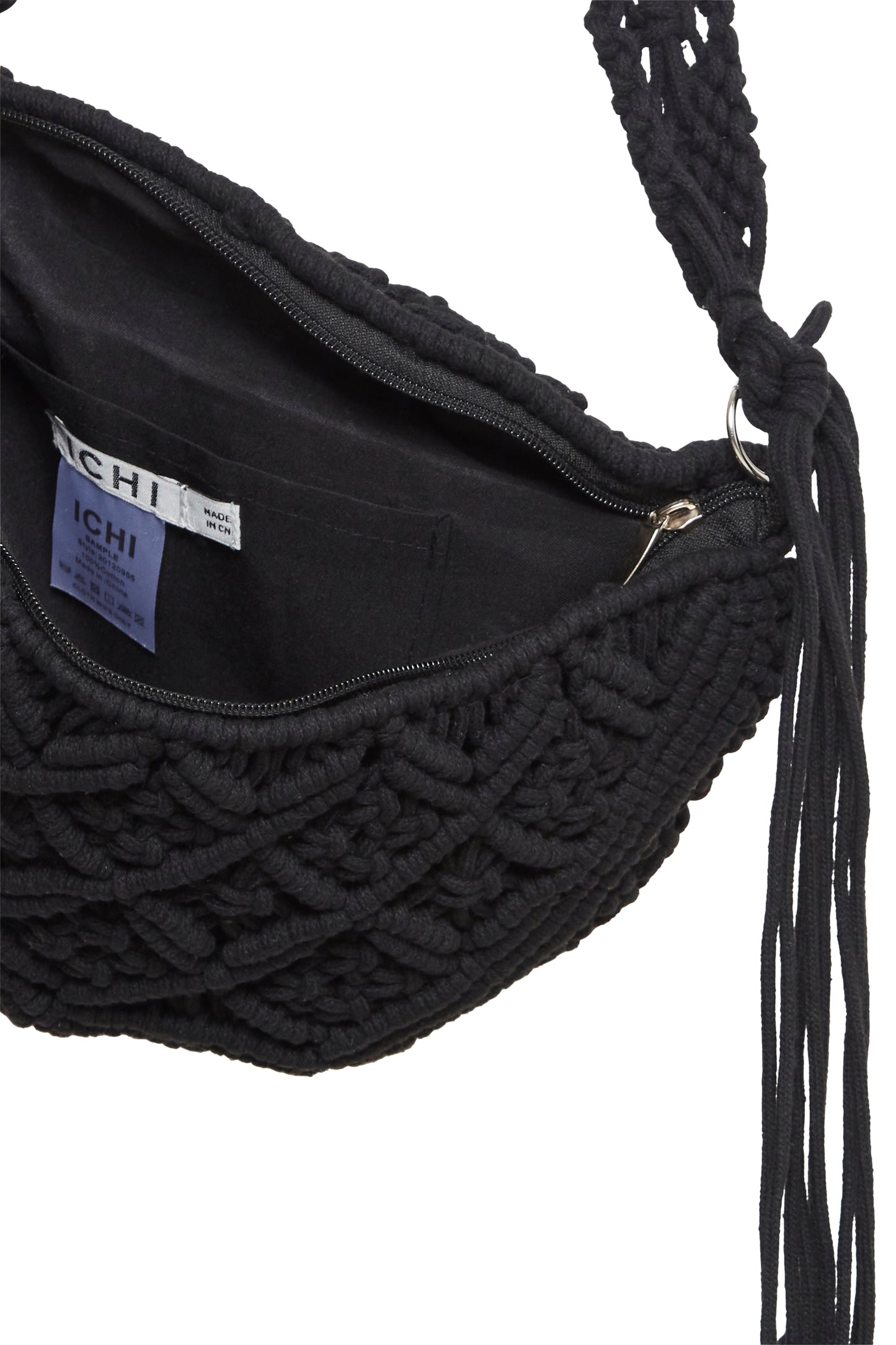 ICHI Veran Crochet Bag - Black