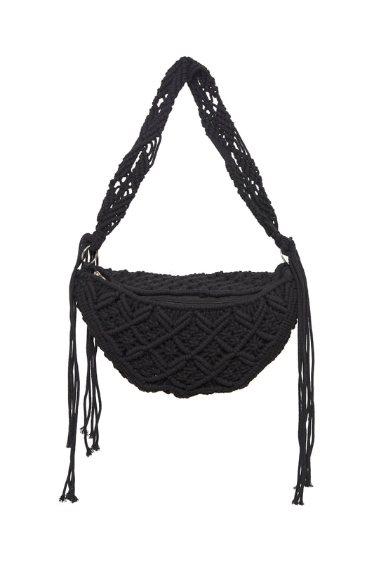 ICHI Veran Crochet Bag - Black