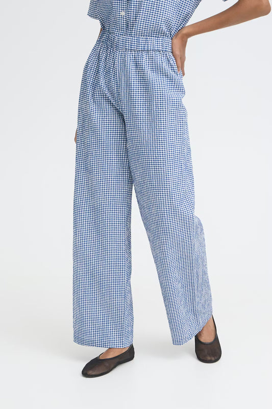 ICHI Jilma Gingham Trousers