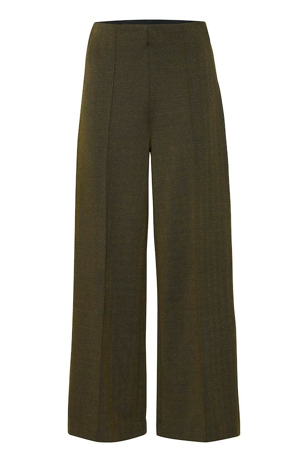 Kate Wide Leg Black/Lizard Herringbone Trouser by ICHI