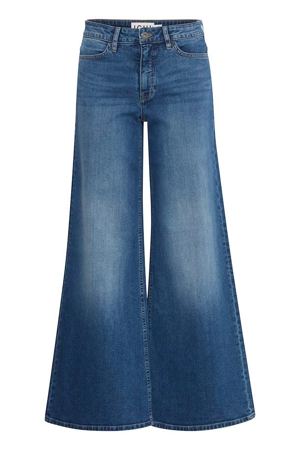 Twiggy Medium Blue Flare Jeans by ICHI