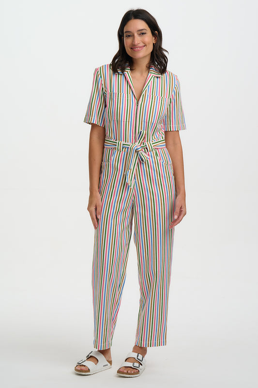 Sugarhill Brighton Meredith Boilersuit Colourful Canvas Stripe