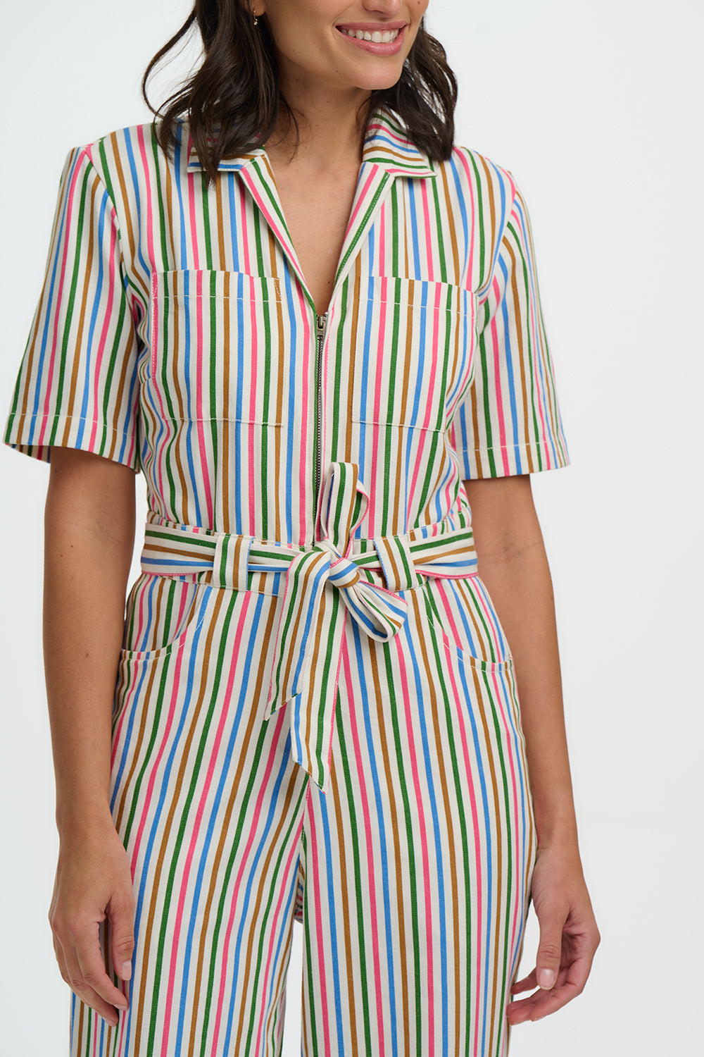 Sugarhill Brighton Meredith Boilersuit Colourful Canvas Stripe