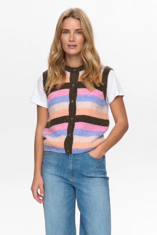 Riette Stripy Vest Sea Turtle by NUMPH