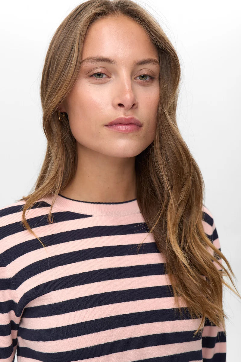 Stripy Navy / Pink Pullover by NUMPH