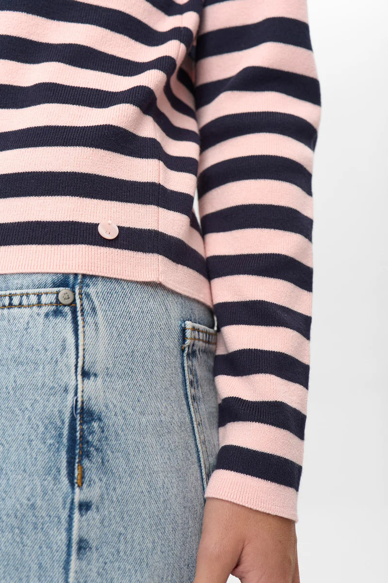 Stripy Navy / Pink Pullover by NUMPH