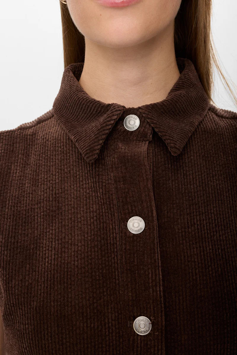 Thea Black Coffee Corduroy Dress by NUMPH