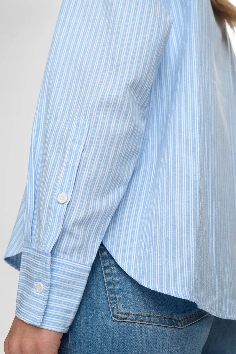 Numph Valerie Pinstripe Lace Shirt