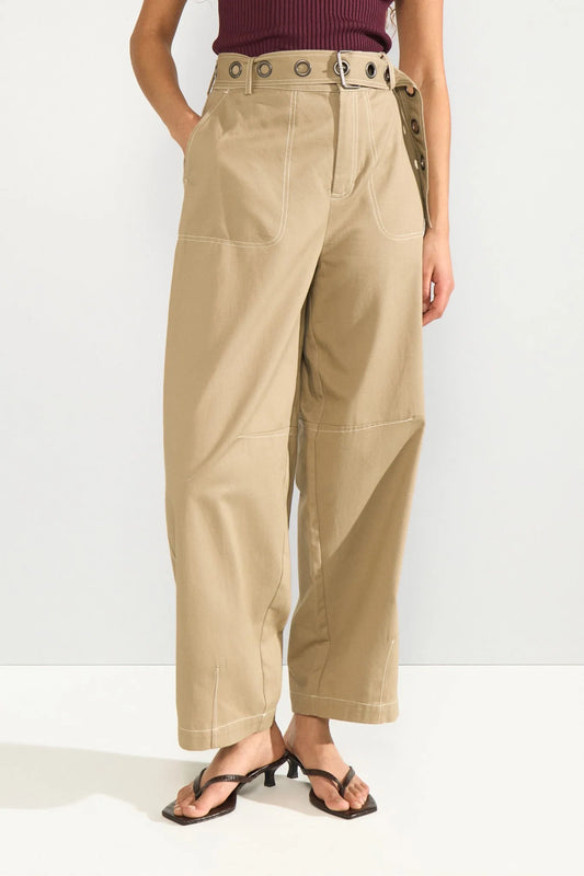 NUMPH Nuhilme Barrel Pants Silver Mink