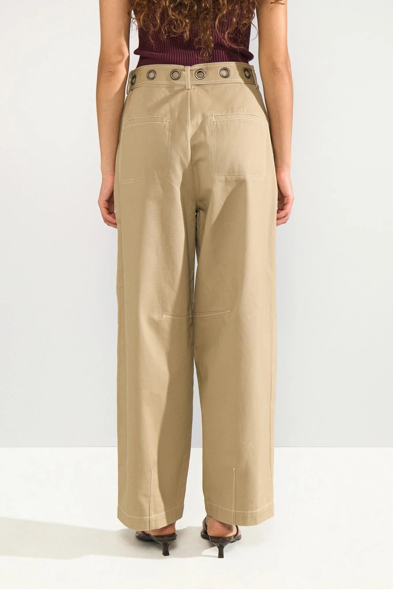 NUMPH Nuhilme Barrel Pants Silver Mink