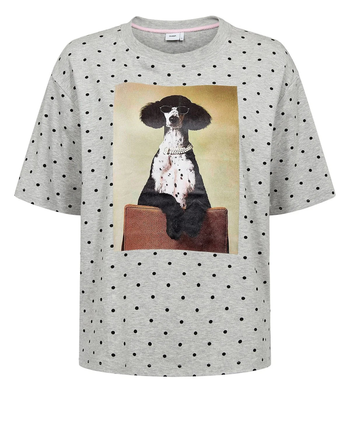 NUMPH Nurossa Oversize Tee - Grey Polka